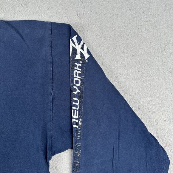 Vtg Y2K Nike New York Yankees Shirt Men’s Large‎ Center Swoosh Check Long Sleeve - Picture 2 of 16